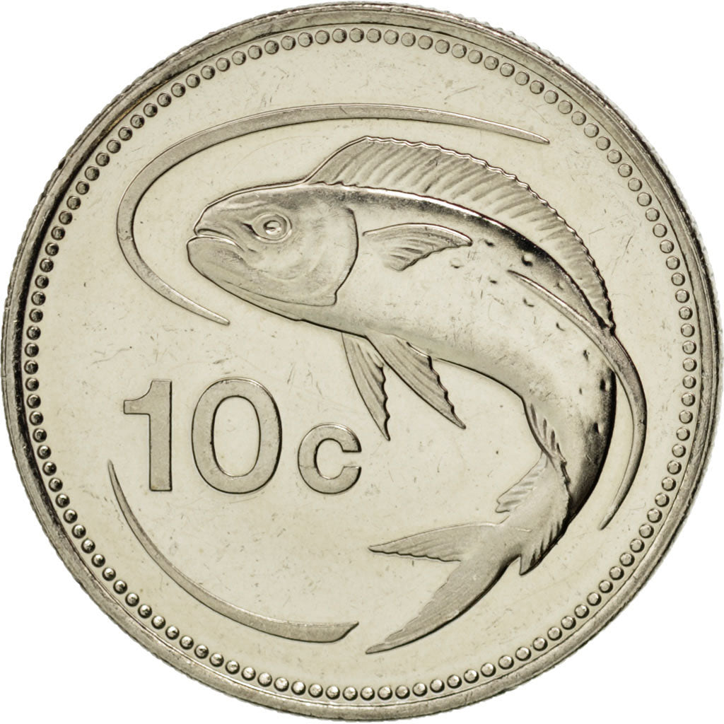 MALTA, 10 Cents, 2005, KM #96, MS(65-70), Copper-Nickel, 21.78, 4.95