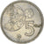 Moneta, Spagna, Juan Carlos I, 5 Pesetas, 1980, BB, Rame-nichel, KM:817