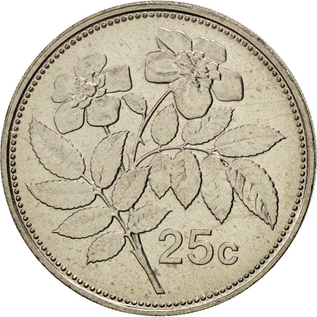 Coin, Malta, 25 Cents, 2001, MS(65-70), Copper-nickel, KM:97