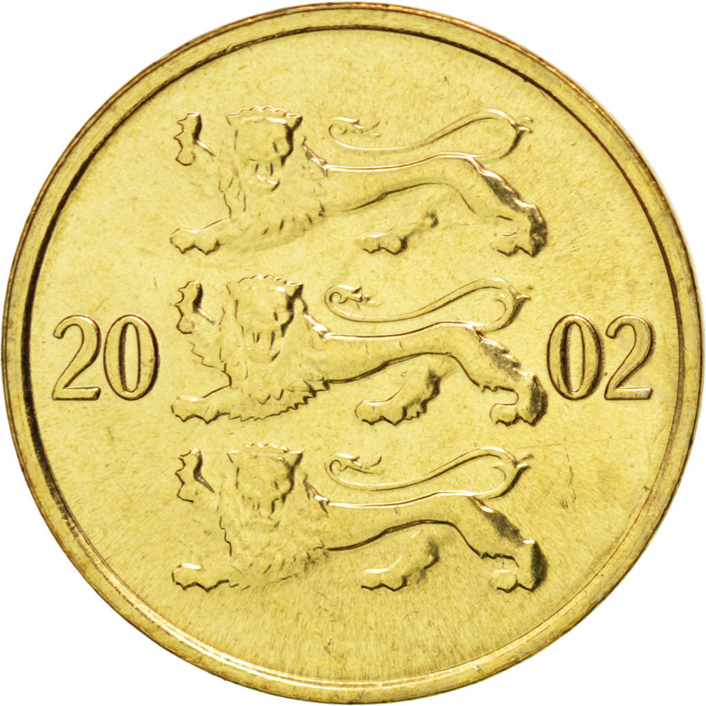 Coin, Estonia, 10 Senti, 2002, MS(65-70), Aluminum-Bronze, KM:22