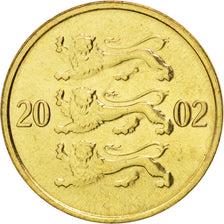 Coin, Estonia, 10 Senti, 2002, MS(65-70), Aluminum-Bronze, KM:22