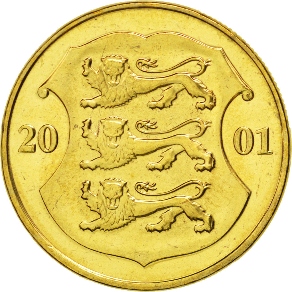 ESTONIA, Kroon, 2001, no mint, KM #35, MS(65-70), Aluminum-Bronze, 23.5, 5.00
