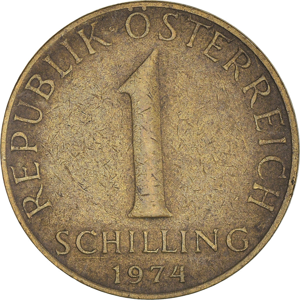 Coin, Austria, Schilling, 1974, VF(30-35), Aluminum-Bronze, KM:2886
