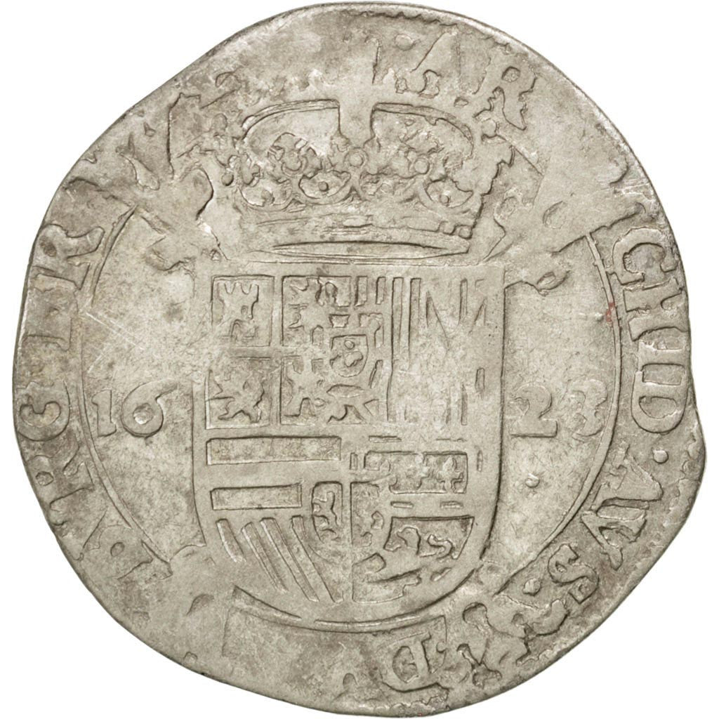 Coin, Spanish Netherlands, BRABANT, Escalin, 1623, Antwerp, VF(30-35), Silver