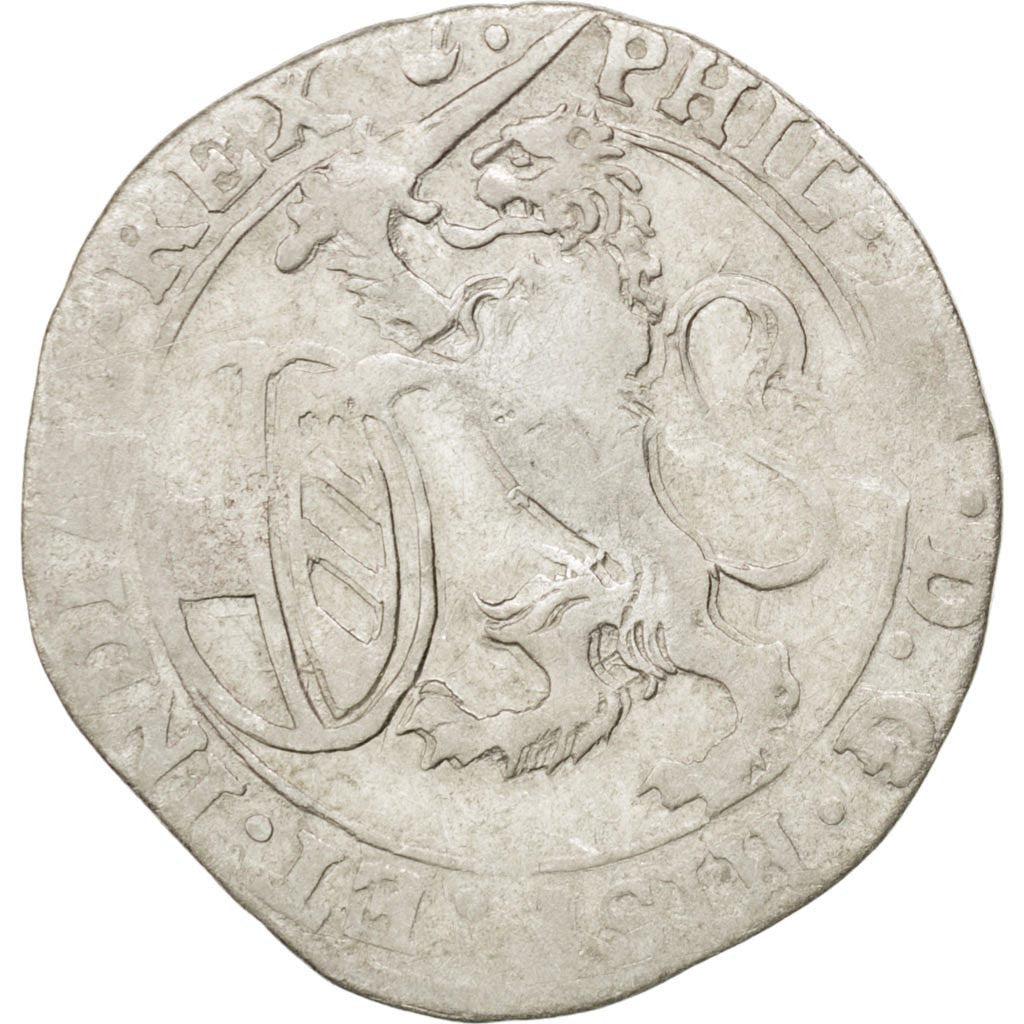 SPANISH NETHERLANDS, Escalin, 1629, Antwerp, KM #52.1, VF(30-35), Silver, 5.02