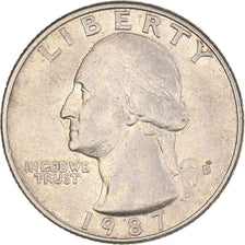 Coin, United States, Washington Quarter, Quarter, 1987, U.S. Mint, Denver