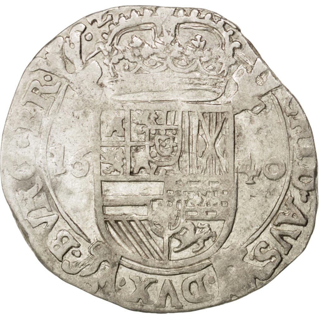 Belgium, Escalin, 1640, Anvers, KM #52.1, AU(50-53), Silver, 4.85