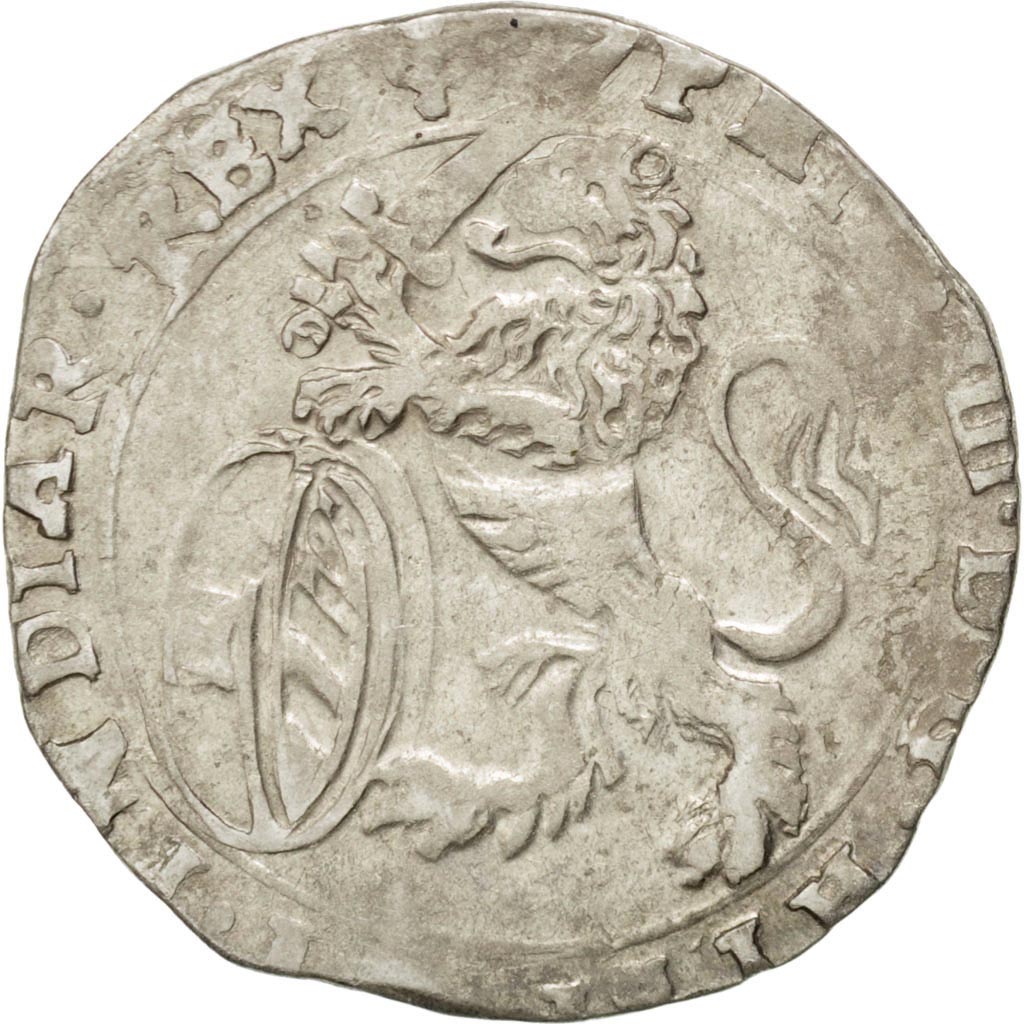 SPANISH NETHERLANDS, Escalin, 1622, Bruges, KM #31, EF(40-45), Silver, 4.98