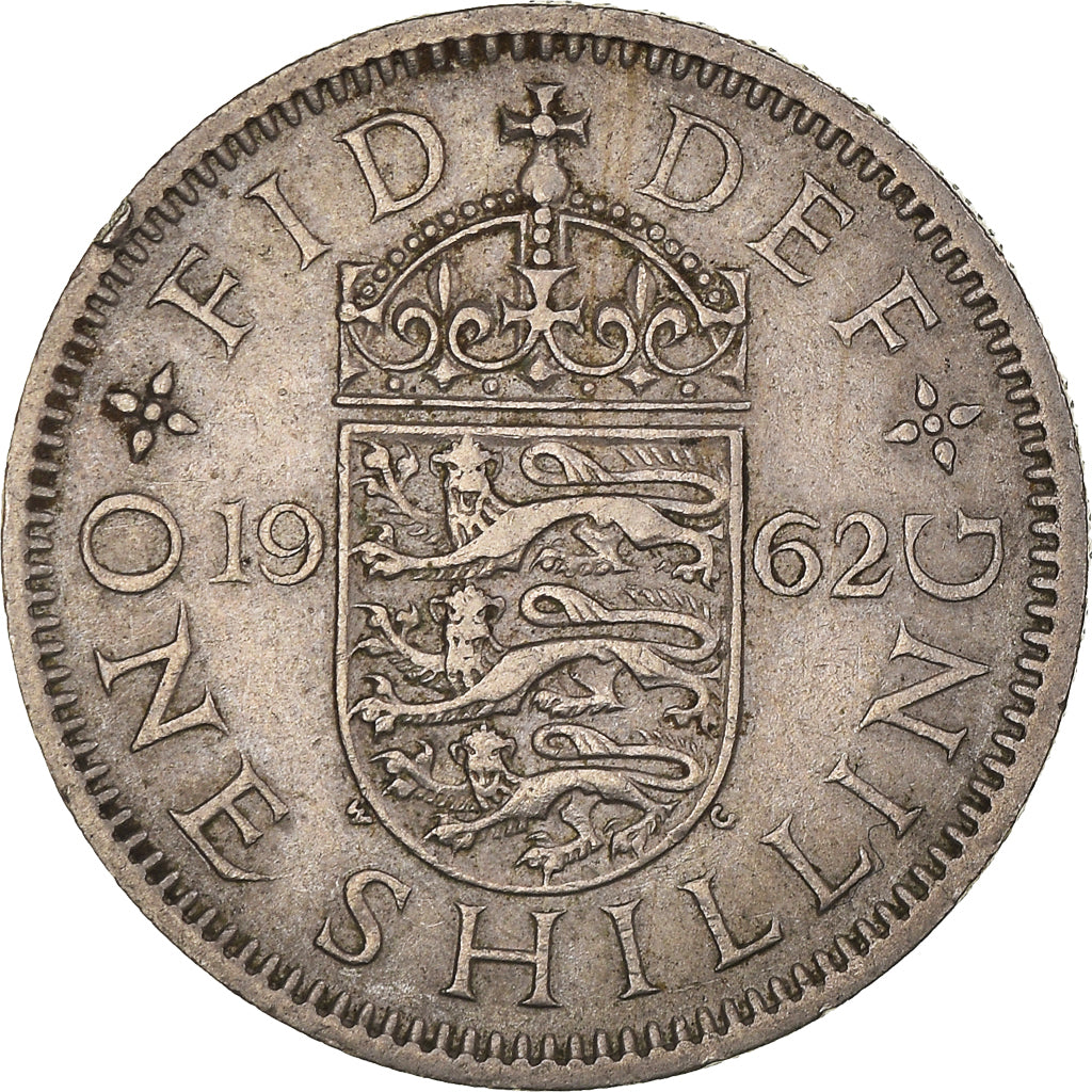 Coin, Great Britain, Elizabeth II, Shilling, 1962, EF(40-45), Copper-nickel