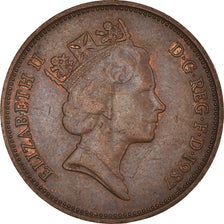 Coin, Great Britain, Elizabeth II, 2 Pence, 1987, AU(50-53), Bronze, KM:936
