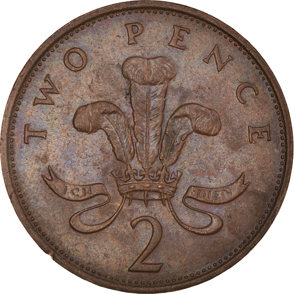 Coin, Great Britain, Elizabeth II, 2 Pence, 1987, AU(50-53), Bronze, KM:936