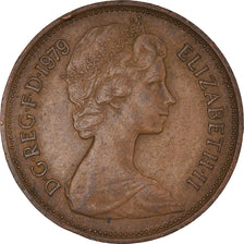 Coin, Great Britain, Elizabeth II, 2 New Pence, 1979, AU(50-53), Bronze, KM:916