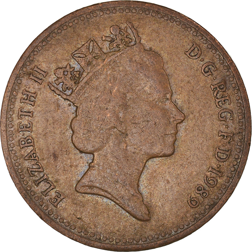 Coin, Great Britain, Elizabeth II, Penny, 1989, VF(30-35), Bronze, KM:935