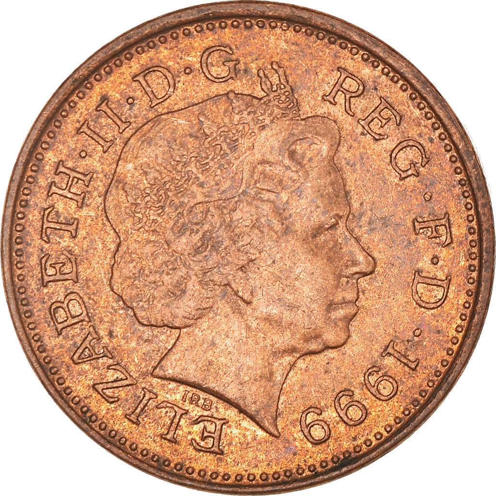 Coin, Great Britain, Elizabeth II, Penny, 1999, British Royal Mint, AU(50-53)