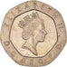 Coin, Great Britain, Elizabeth II, 20 Pence, 1993, AU(50-53), Copper-nickel