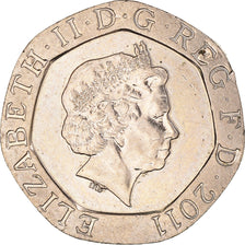 Coin, Great Britain, Elizabeth II, 20 Pence, 2011, AU(55-58), Copper-nickel