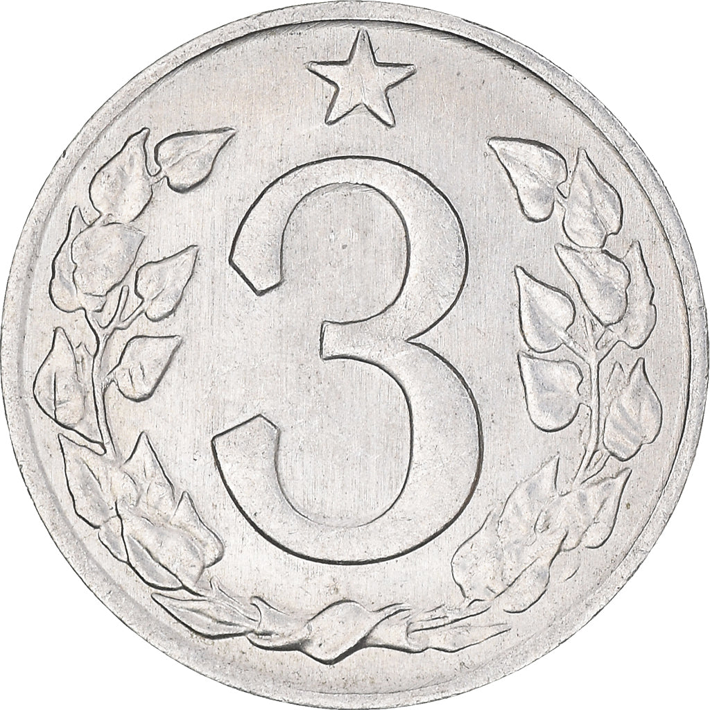 Coin, Czechoslovakia, 3 Halere, 1963, MS(63), Aluminum, KM:52