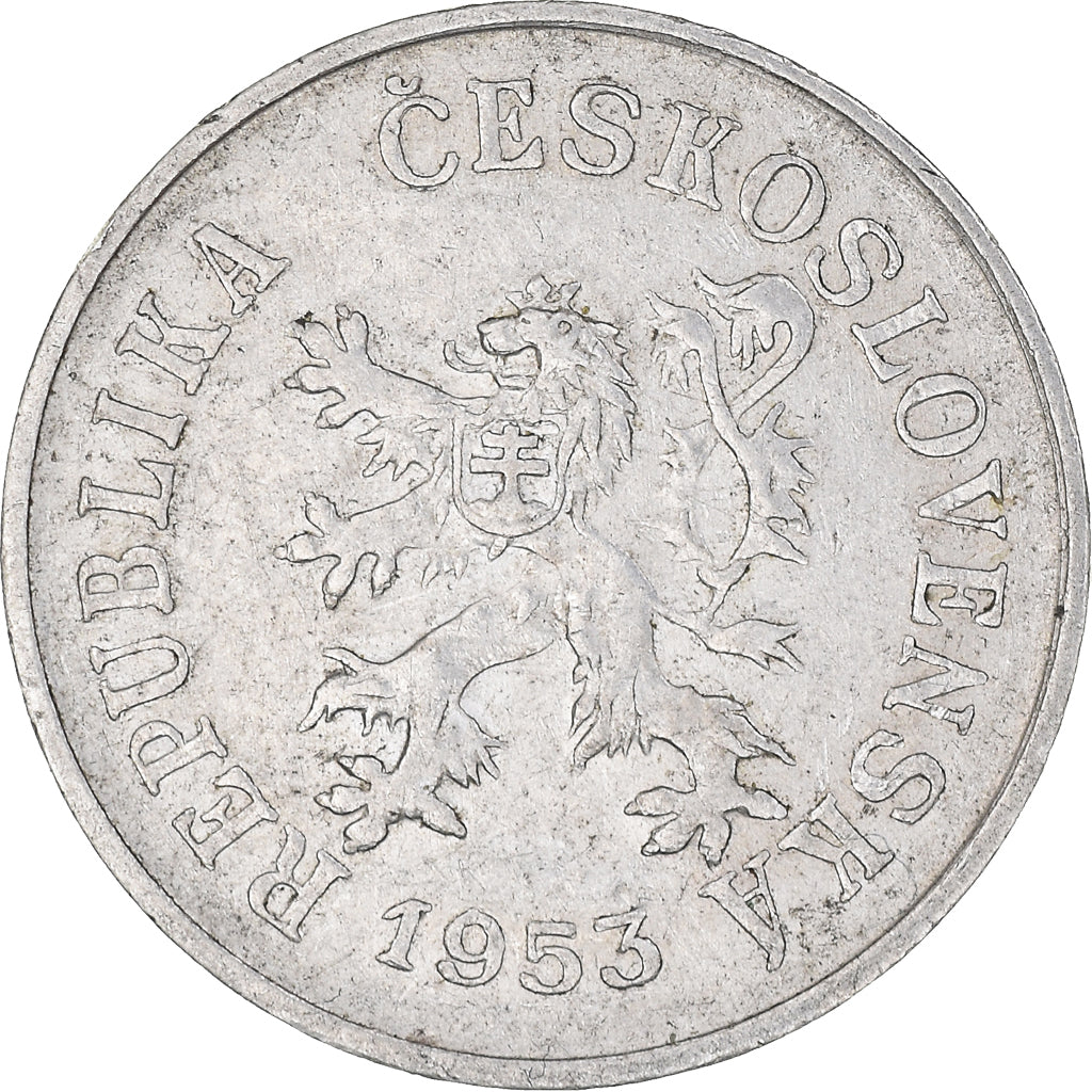 Coin, Czechoslovakia, 5 Haleru, 1953, EF(40-45), Aluminum, KM:37