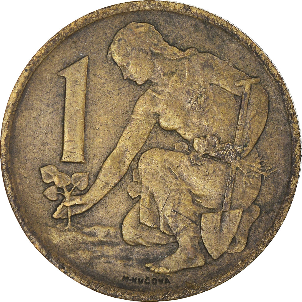 Coin, Czechoslovakia, Koruna, 1970, EF(40-45), Aluminum-Bronze, KM:50