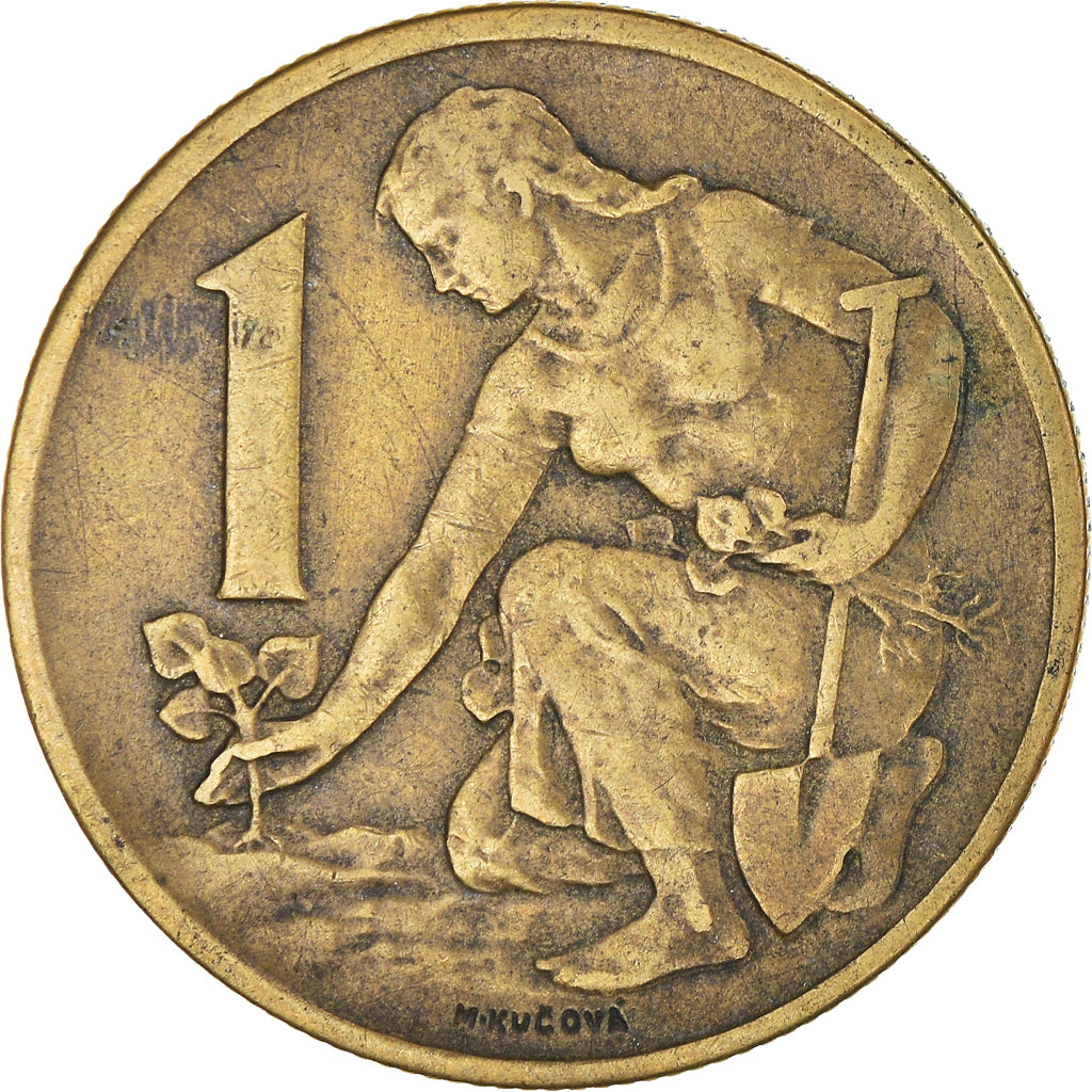 Moneta, Cecoslovacchia, Koruna, 1969, BB, Alluminio-bronzo, KM:50