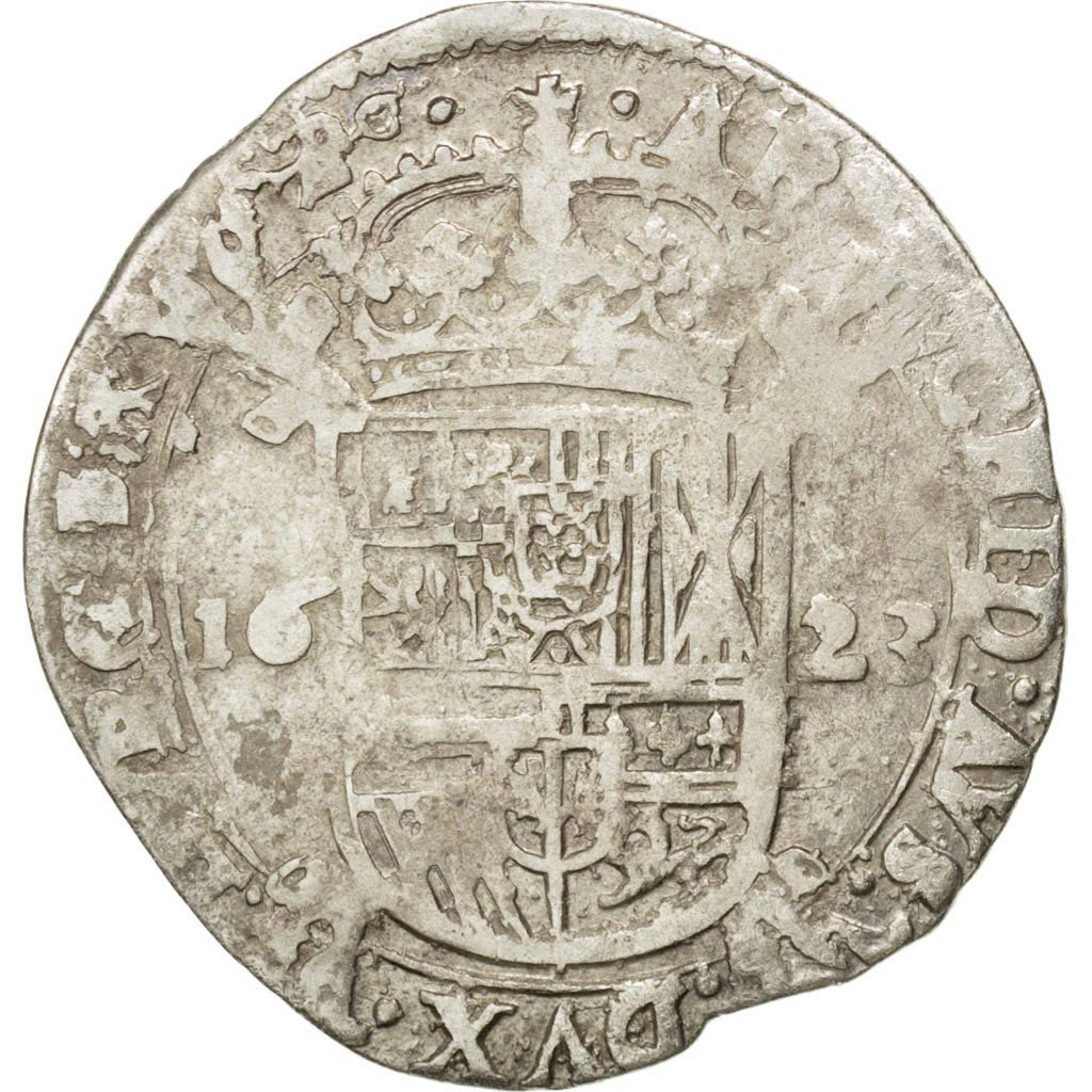 Coin, Spanish Netherlands, BRABANT, Escalin, 1623, 's-Hertogenbosch, VF(30-35)
