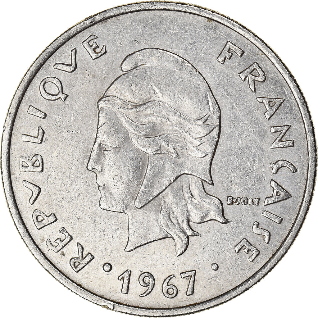 Coin, French Polynesia, 20 Francs, 1967, Paris, EF(40-45), Nickel, KM:6