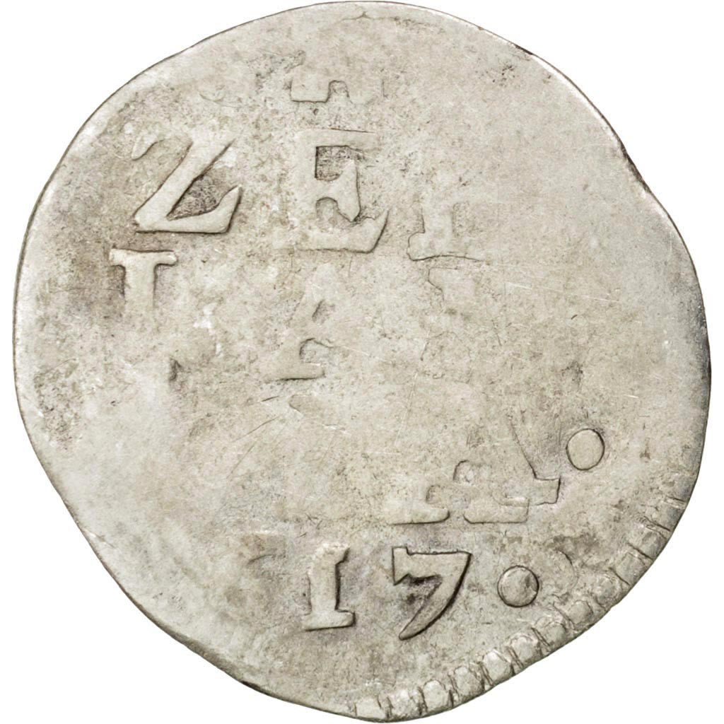 NETHERLANDS, 2 Stuiver, 1617, KM #29, VF(20-25), Silver, 1.17
