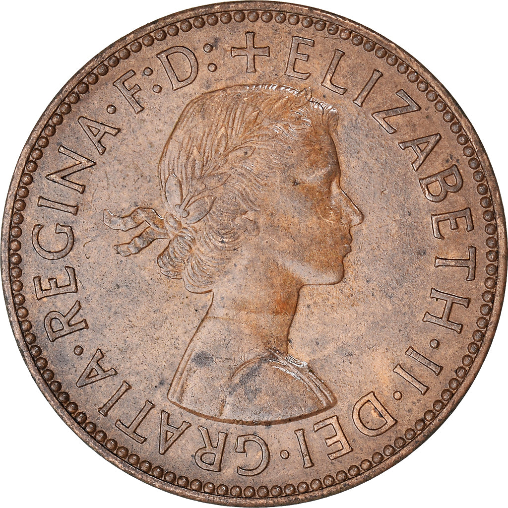 Monnaie, Grande-Bretagne, Elizabeth II, 1/2 Penny, 1957, SUP, Bronze, KM:896
