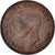 Moneda, Gran Bretaña, George VI, 1/2 Penny, 1942, BC+, Bronce, KM:844