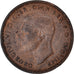 Moneta, Wielka Brytania, George VI, 1/2 Penny, 1942, VF(20-25), Brązowy, KM:844