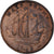 Moneda, Gran Bretaña, George VI, 1/2 Penny, 1942, BC+, Bronce, KM:844