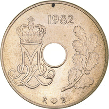 Moneta, Danimarca, Margrethe II, 25 Öre, 1982, Copenhagen, SPL-, Rame-nichel