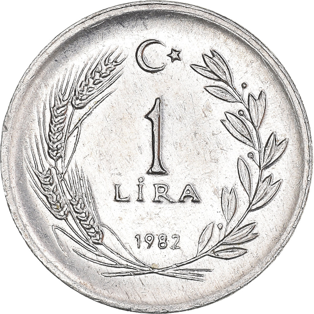 Coin, Turkey, Lira, 1982, AU(50-53), Aluminum, KM:990