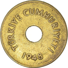 Coin, Turkey, 2-1/2 Kurus, 1948, VF(30-35), Brass, KM:885