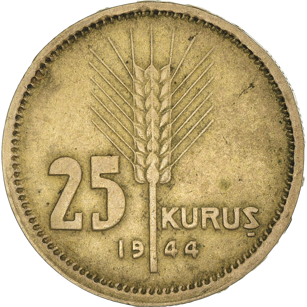 Coin, Turkey, 25 Kurus, 1944, EF(40-45), Nickel-Bronze, KM:880