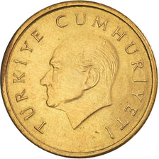 Coin, Turkey, 1000 Lira, 1995, AU(55-58), Bronze Clad Brass, KM:1028