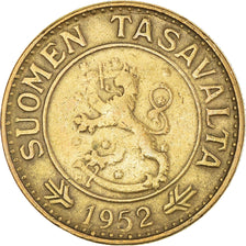 Coin, Finland, 10 Markkaa, 1952, EF(40-45), Aluminum-Bronze, KM:38