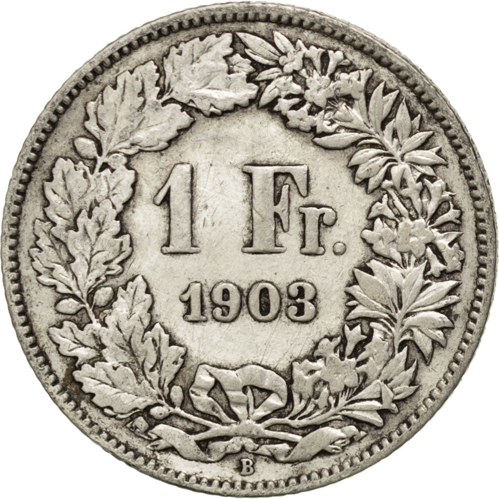 Coin, Switzerland, Franc, 1903, Bern, EF(40-45), Silver, KM:24