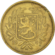 Coin, Finland, 5 Markkaa, 1949, EF(40-45), Brass, KM:31a