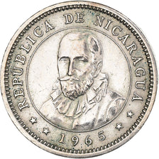 Moneda, Nicaragua, 5 Centavos, 1965, MBC, Níquel recubierto de acero, KM:24.2a