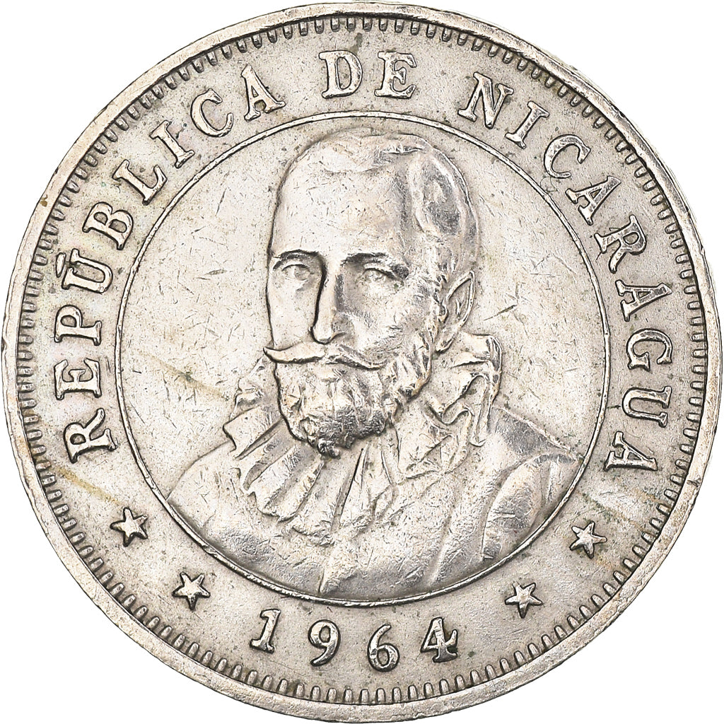 Coin, Nicaragua, 25 Centavos, 1964, EF(40-45), Copper-nickel, KM:18.2