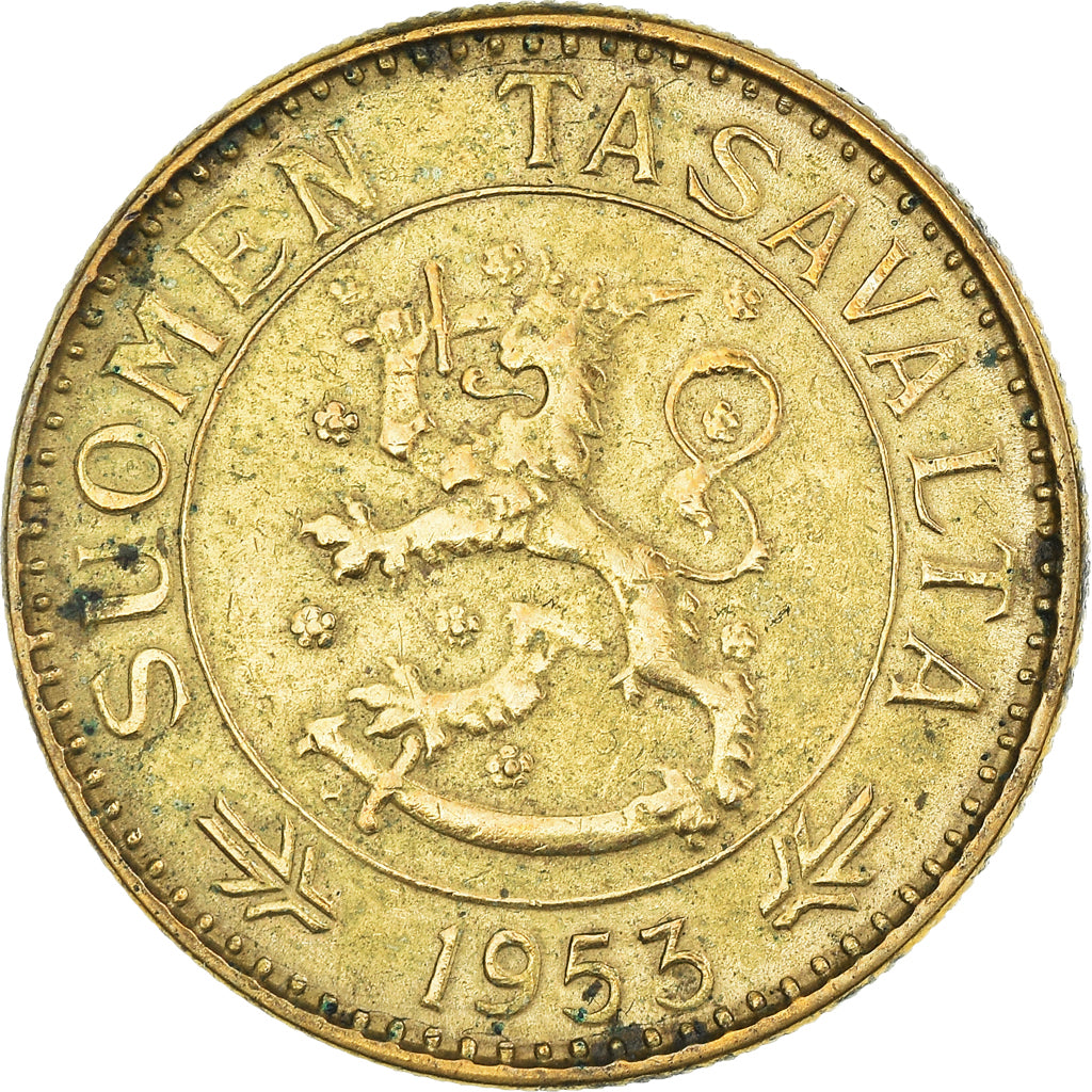 Coin, Finland, 50 Markkaa, 1953, EF(40-45), Aluminum-Bronze, KM:40