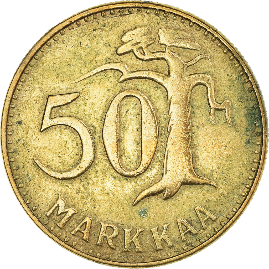 Coin, Finland, 50 Markkaa, 1953, EF(40-45), Aluminum-Bronze, KM:40