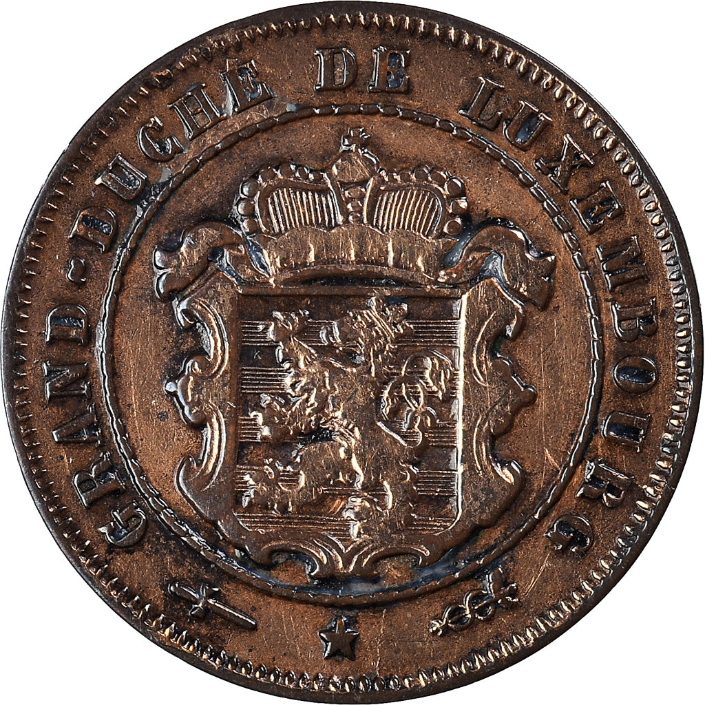 Coin, Luxembourg, William III, 2-1/2 Centimes, 1901, Utrecht, VF(30-35), Bronze