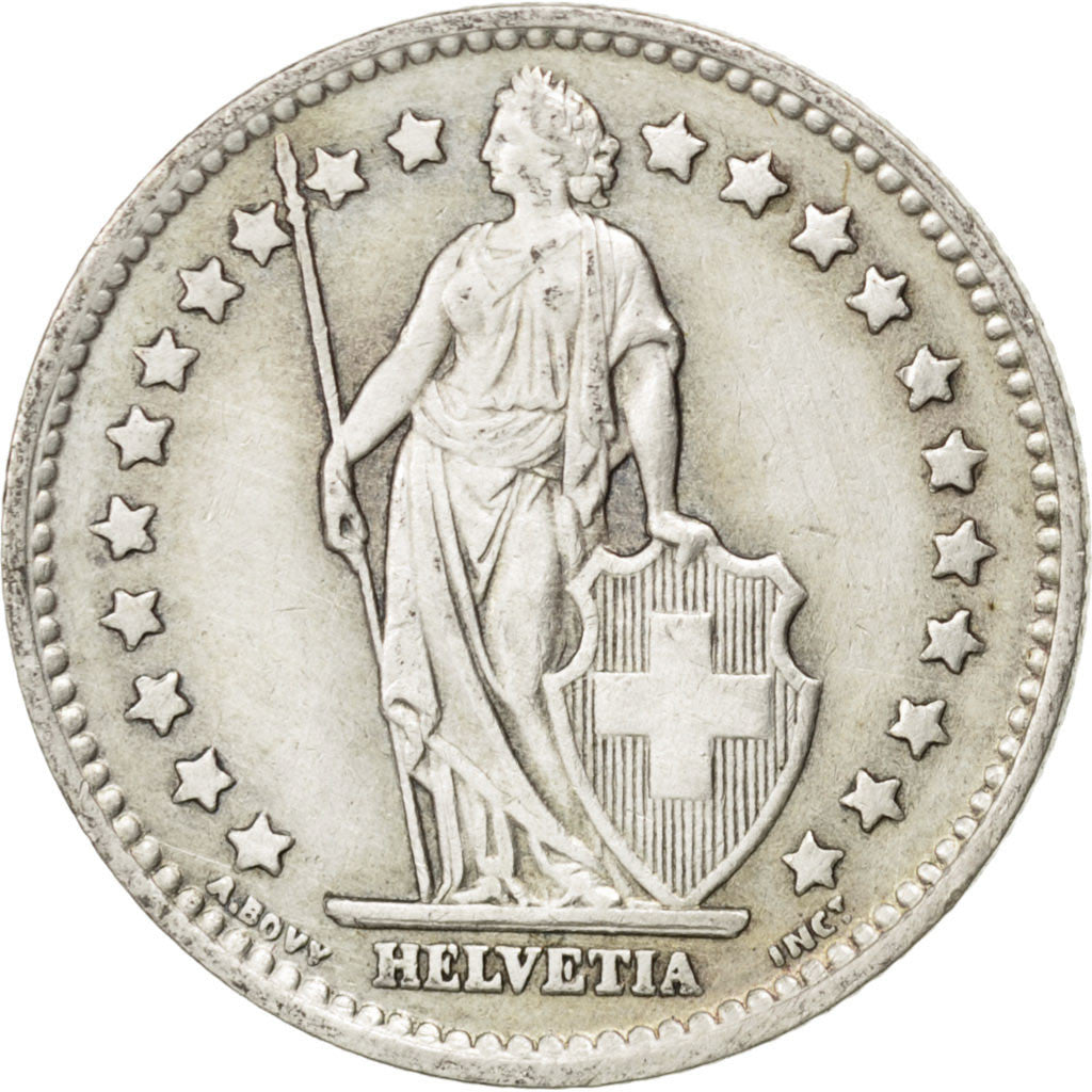 Münze, Schweiz, Franc, 1958, Bern, SS+, Silber, KM:24