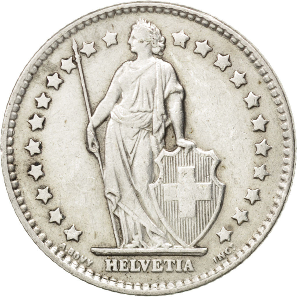 Coin, Switzerland, Franc, 1960, Bern, AU(50-53), Silver, KM:24