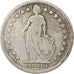 SWITZERLAND, 2 Francs, 1874, Bern, KM #21, VF(20-25), Silver, 27.4, 9.64