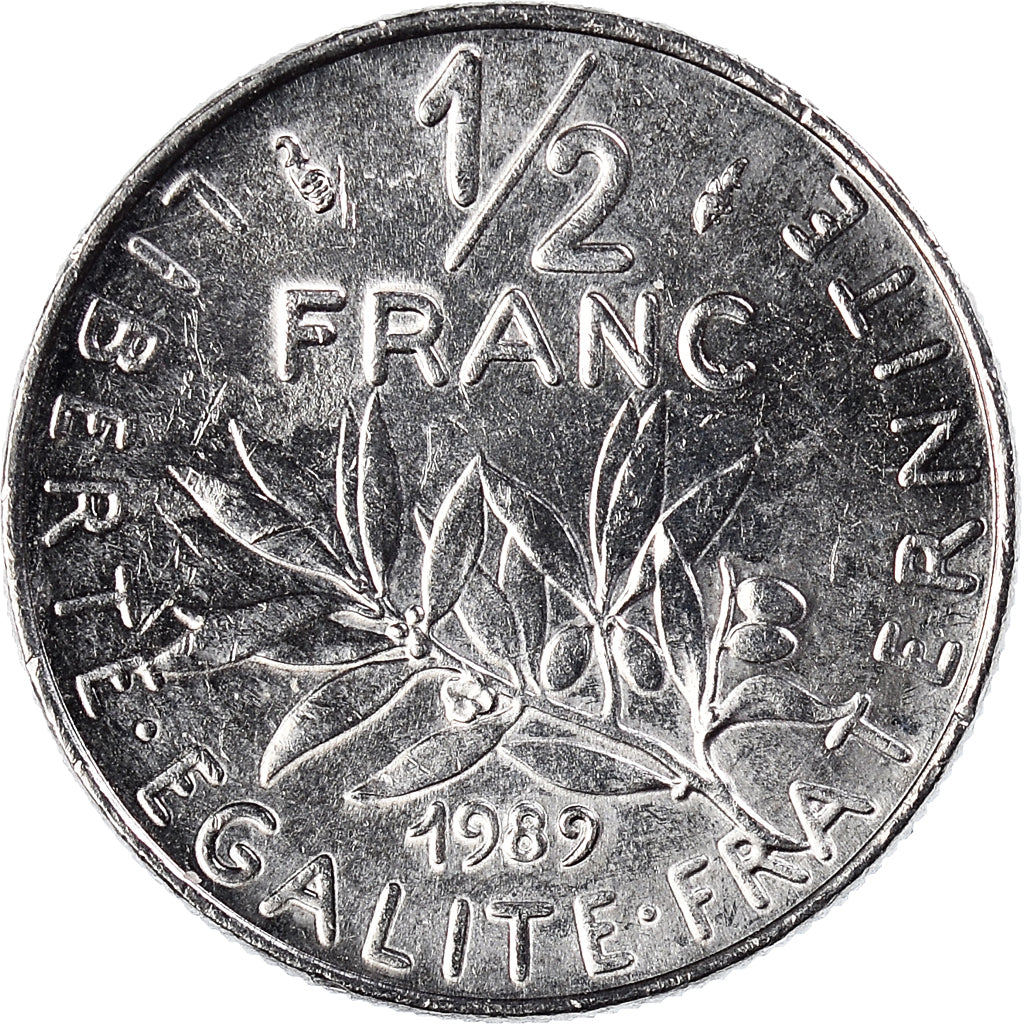 Monnaie, France, Semeuse, 1/2 Franc, 1989, Paris, FDC, FDC, Nickel, KM:931.1