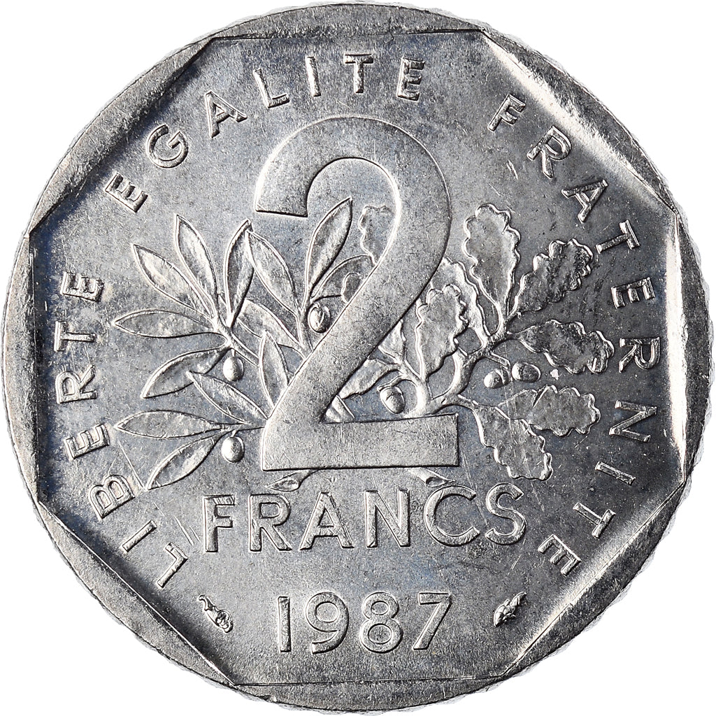 Monnaie, France, Semeuse, 2 Francs, 1987, FDC, FDC, Nickel, KM:942.1