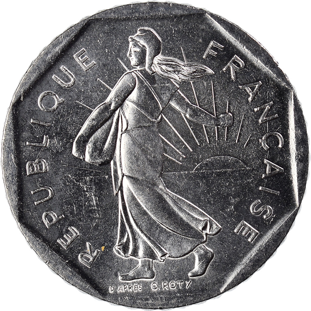Coin, France, Semeuse, 2 Francs, 1989, FDC, MS(65-70), Nickel, KM:942.1